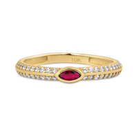 ruby stacker ring, ruby pave ring