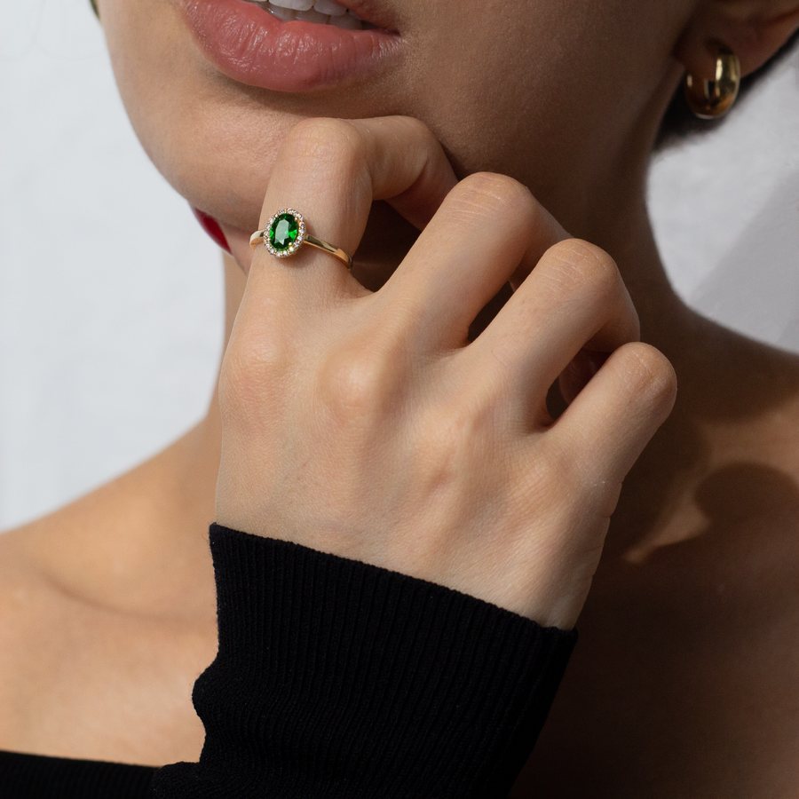 10k birthstone ring, 14k birthstone ring, emerald birthstone ring, may birthstone ring