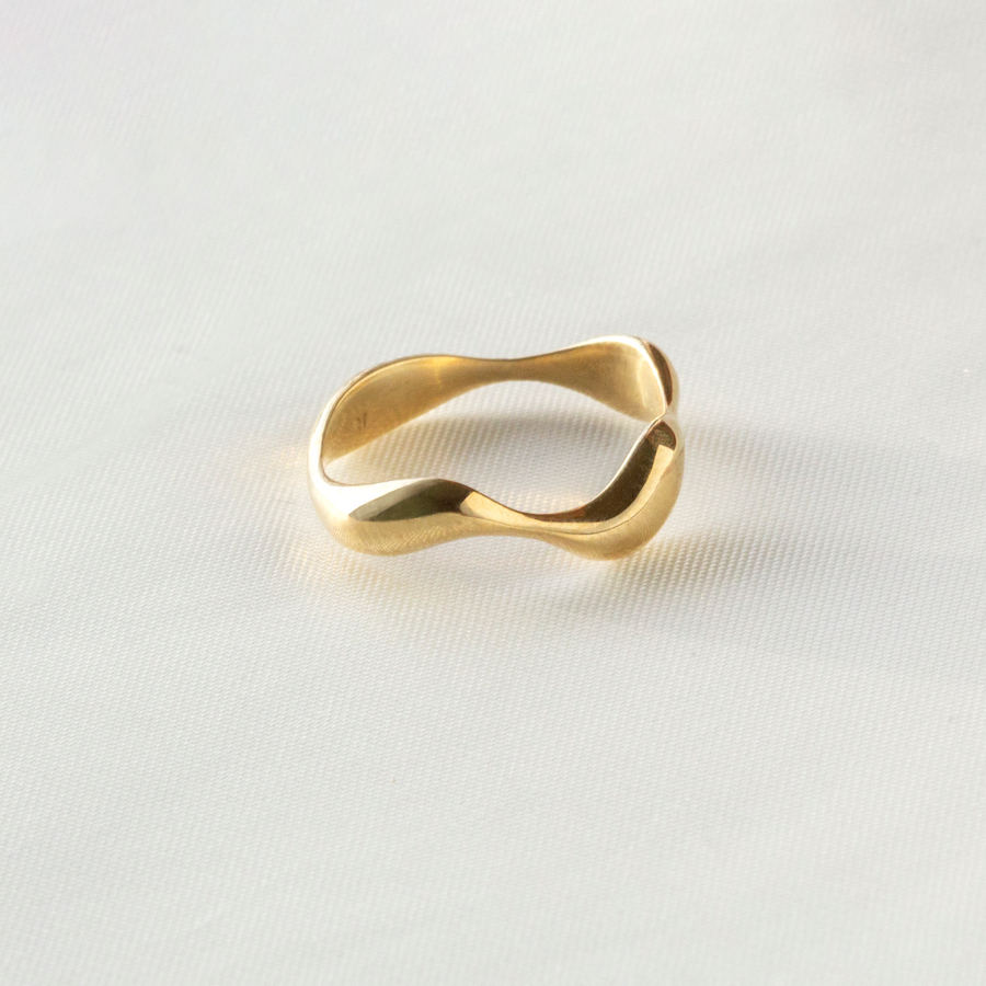 Squish Ring | 10k Yellow/White/Rose Gold, Silver