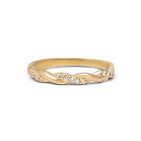 Braided CZ Ring | 10k-14k Yellow/White/Rose Gold