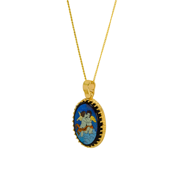 10k large angel pendant canada, gold cuban link chain with angel pendant, christian gold pendant necklace
